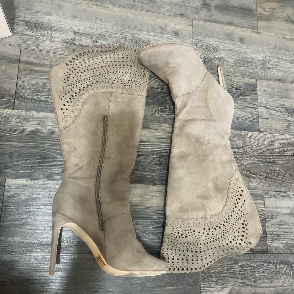 Suede Knee High Boots - Picture 3 of 3